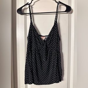Polka dot cutout tank